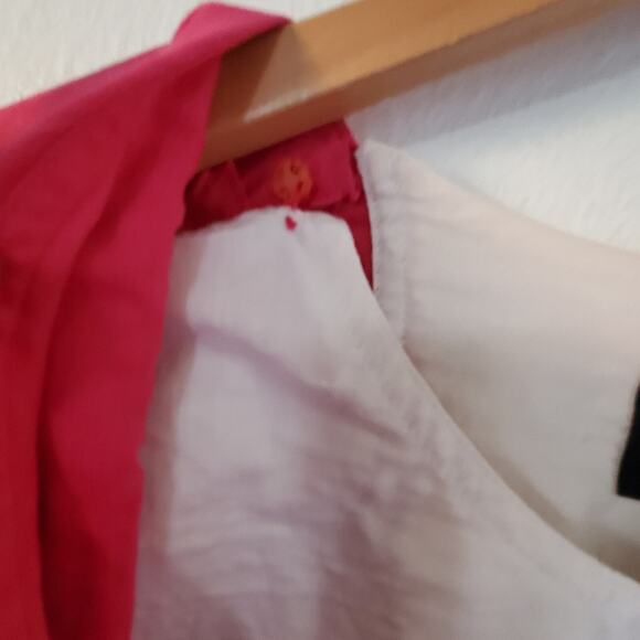 Vintage Nilani Womens 7/8 Dress Drop Waist Pink White 20s Inspired Dolman - Picture 16 of 16